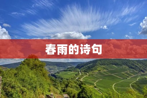 春雨的诗句:寄情天地间,润物无声间