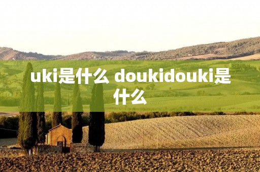 uki是什么 doukidouki是什么
