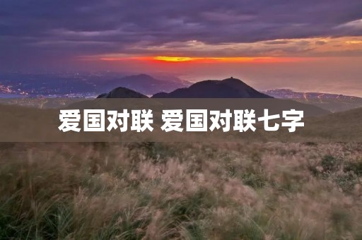 爱国对联 爱国对联七字