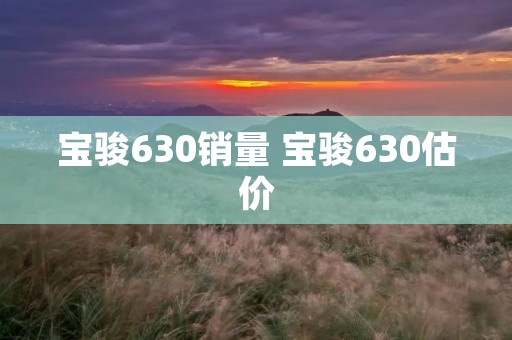 宝骏630销量 宝骏630估价