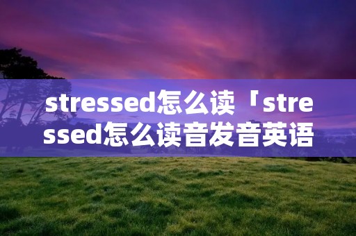 stressed怎么读「stressed怎么读音发音英语」