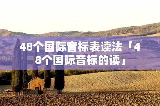 48个国际音标表读法「48个国际音标的读」