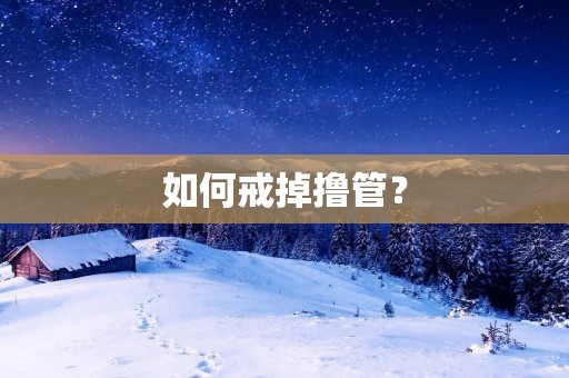 如何戒掉撸管? 如何戒掉撸管?