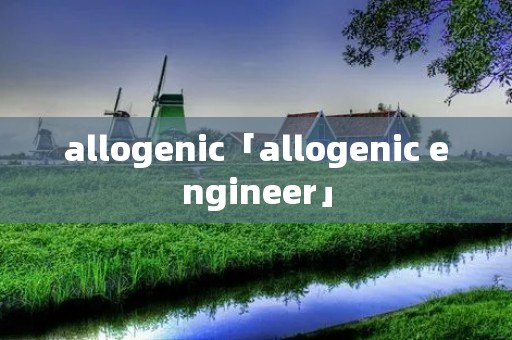 allogenic「allogenic engineer」