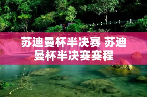 苏迪曼杯半决赛 苏迪曼杯半决赛赛程