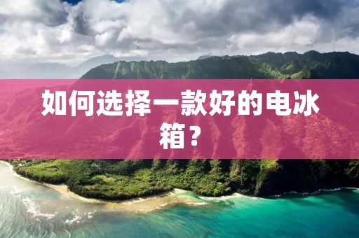 如何选择一款好的电冰箱？