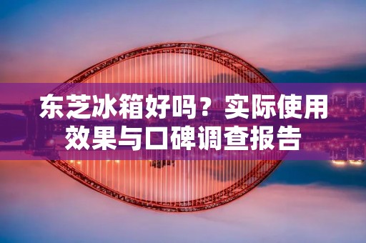 东芝冰箱好吗？实际使用效果与口碑调查报告