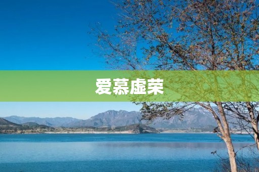 爱慕虚荣：一种心理疾病