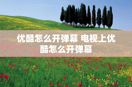 优酷怎么开弹幕 电视上优酷怎么开弹幕 优酷怎么开弹幕 电视上优酷怎么开弹幕