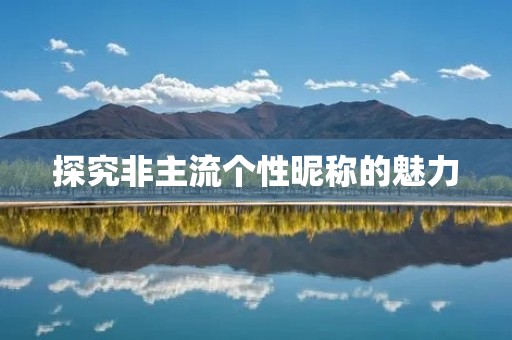探究非主流个性昵称的魅力
