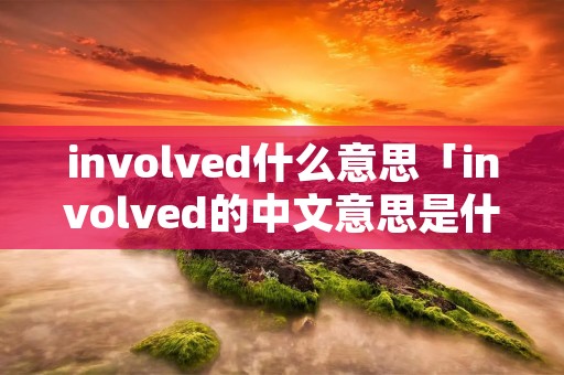 involved什么意思「involved的中文意思是什么」