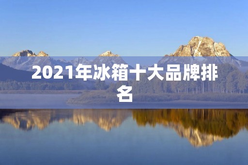2021年冰箱十大品牌排名