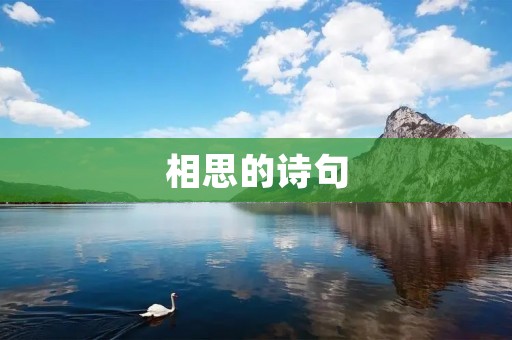 相思的诗句:怀念过去的爱情