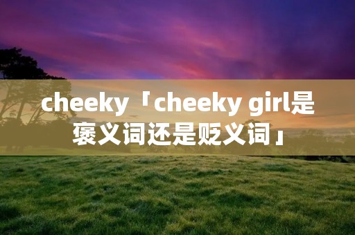cheeky「cheeky girl是褒义词还是贬义词」