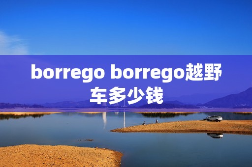 borrego borrego越野车多少钱