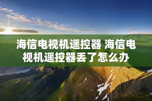 海信电视机遥控器 海信电视机遥控器丢了怎么办