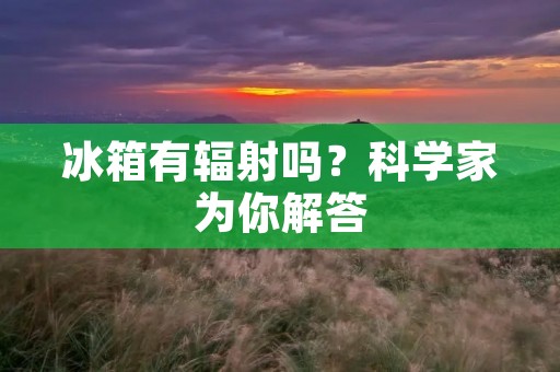 冰箱有辐射吗？科学家为你解答