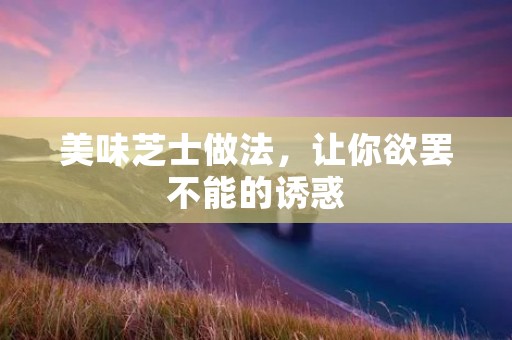 美味芝士做法,让你欲罢不能的诱惑 美味芝士做法,让你欲罢不能的诱惑