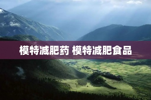 模特减肥药 模特减肥食品