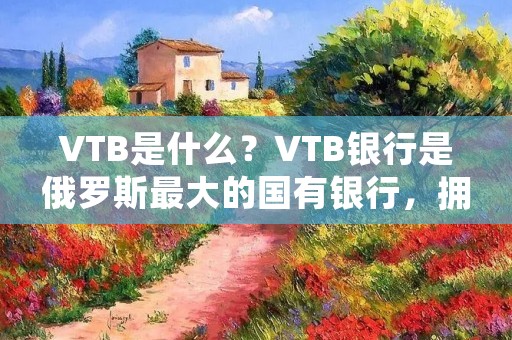 VTB是什么?VTB**是俄罗斯最大的国有**,拥有广泛的国际网络。 VTB是什么?VTB**是俄罗斯最大的国有**,拥有广泛的国际网络。