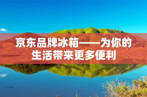 京东品牌冰箱——为你的生活带来更多便利