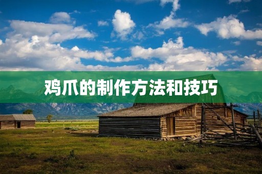 鸡爪的制作方法和技巧 鸡爪的制作方法和技巧