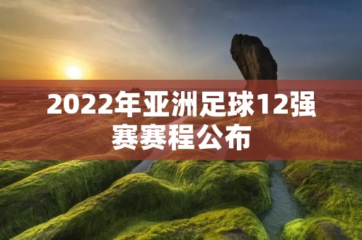 2022年亚洲足球12强赛赛程公布