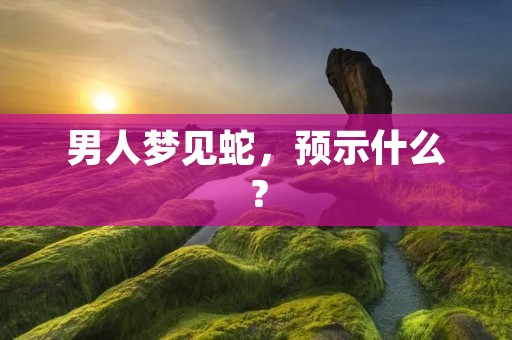 男人梦见蛇,预示什么?