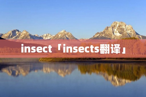 insect「insects翻译」 insect「insects翻译」