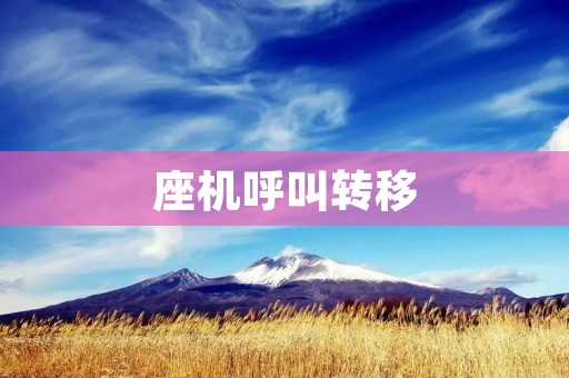 座机呼叫转移:如何实现**无缝转接 座机呼叫转移:如何实现**无缝转接