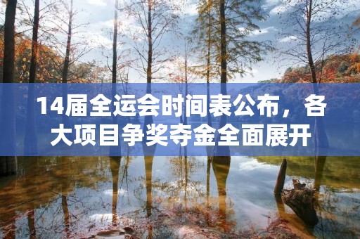 14届全运会时间表公布，各大项目争奖夺金全面展开