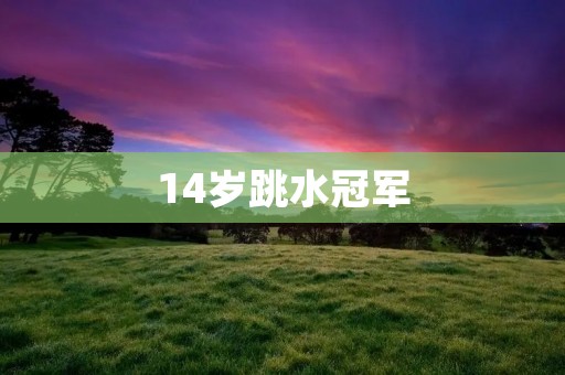 14岁跳水冠军：小小年纪，大大成就