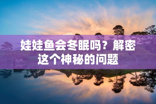娃娃鱼会冬眠吗？解密这个神秘的问题