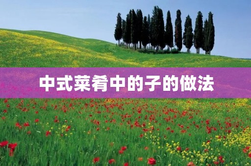 中式菜肴中的子的做法 中式菜肴中的子的做法