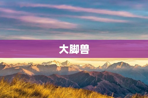 大脚兽：神秘的森林巨兽