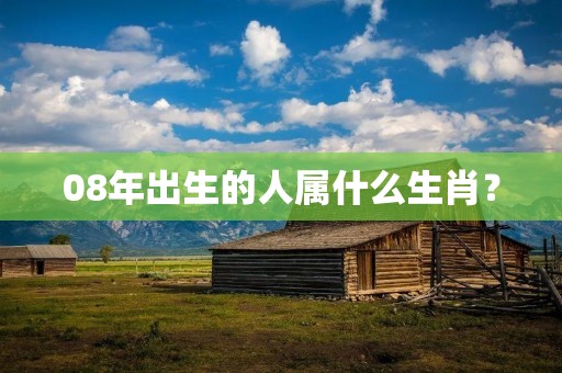 08年出生的人属什么生肖?
