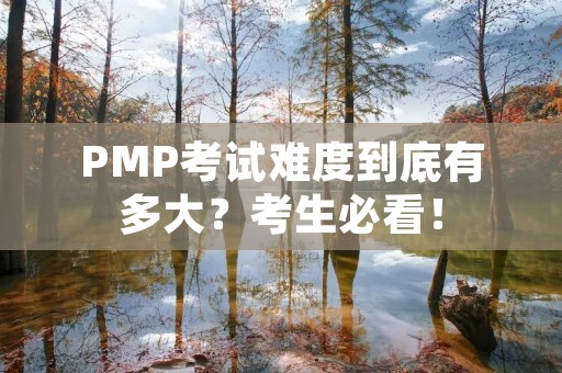 PMP考试难度到底有多大?考生必看!