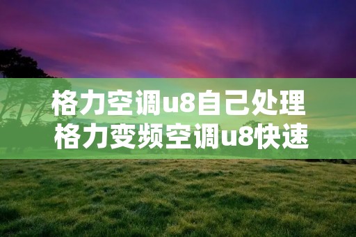 格力空调u8自己处理 格力变频空调u8快速处理