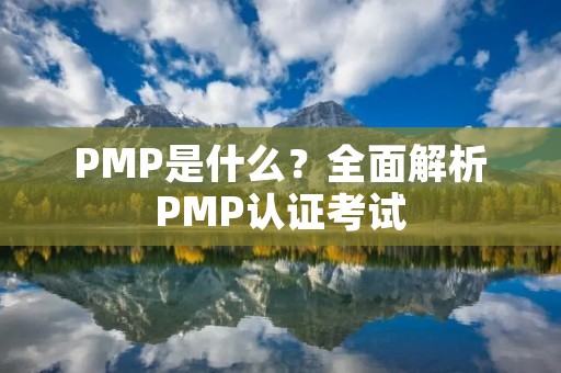 PMP是什么?全面解析PMP认证考试
