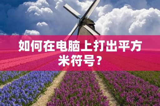 如何在电脑上打出平方米符号？