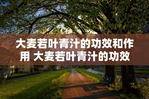 大麦若叶青汁的功效和作用 大麦若叶青汁的功效和作用副作用