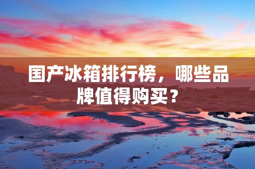 国产冰箱排行榜，哪些品牌值得购买？