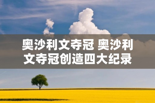 奥沙利文夺冠 奥沙利文夺冠创造四大纪录