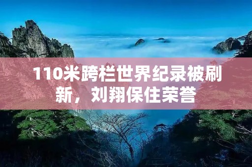 110米跨栏世界纪录被刷新，刘翔保住荣誉