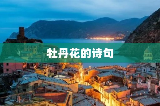 牡丹花的诗句