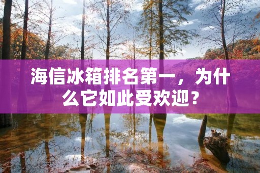 海信冰箱排名第一，为什么它如此受欢迎？