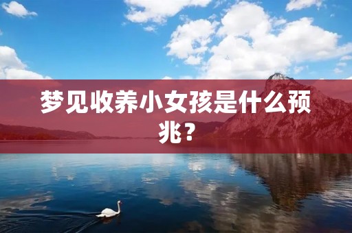 梦见收养小女孩是什么预兆？