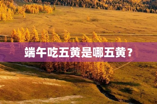 端午吃五黄是哪五黄？