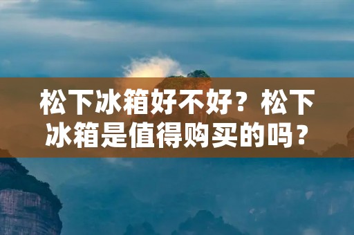 松下冰箱好不好？松下冰箱是值得购买的吗？
