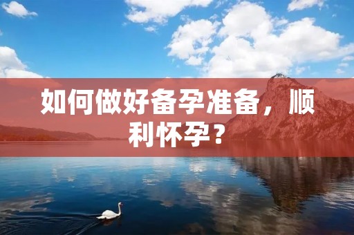 如何做好备孕准备,顺利怀孕? 如何做好备孕准备,顺利怀孕?